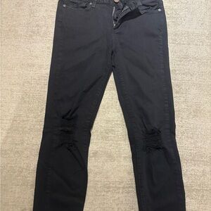 Paige Women's Black Distressed Jeans